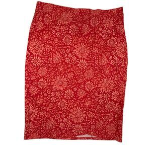 RipSkirt Hawaii Midi Length 3 Wrap Skirt Women Large Quick Dry Red Floral